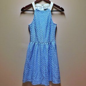 Blue and white lace Aqua dress in size Small